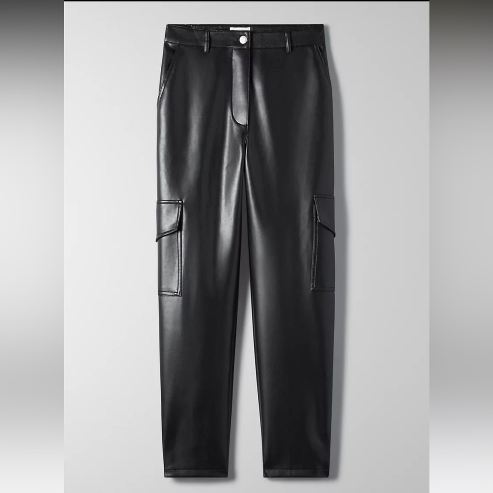 Aritzia Wilfred Cargo Pant Vegan Leather